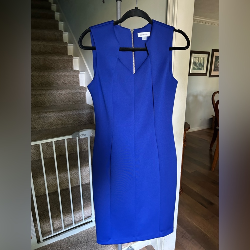 Calvin Klein Women's Royal Blue Midi Dress